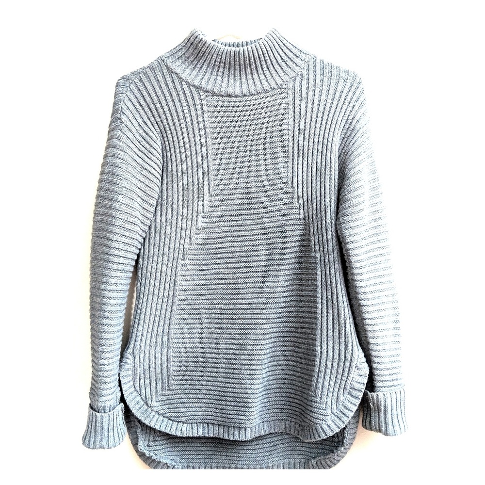 Grey cable sweater